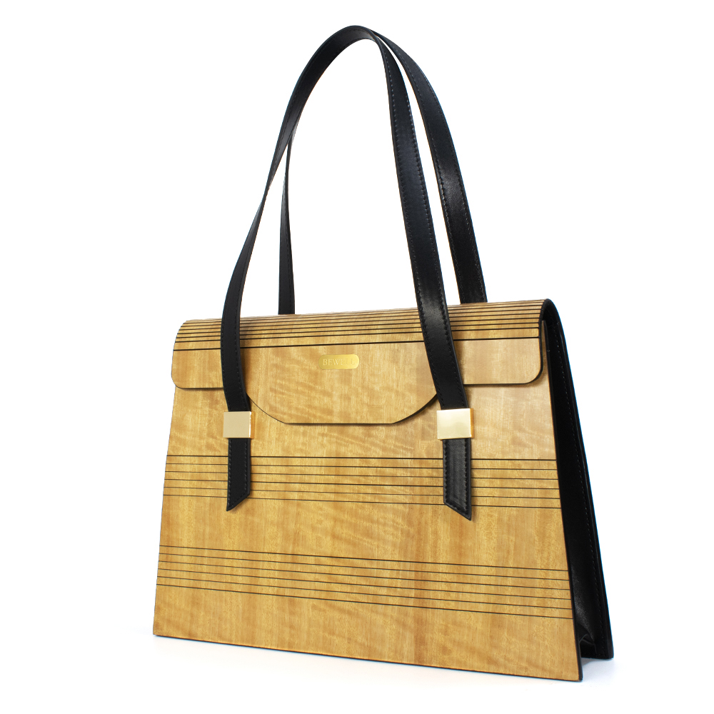 ZS-B010 Tote Bag- Figured movingue Wood