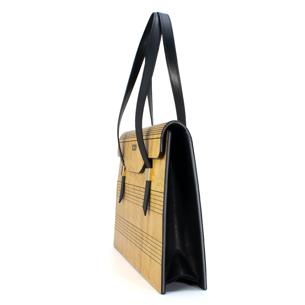 ZS-B010 Tote Bag- Figured movingue Wood