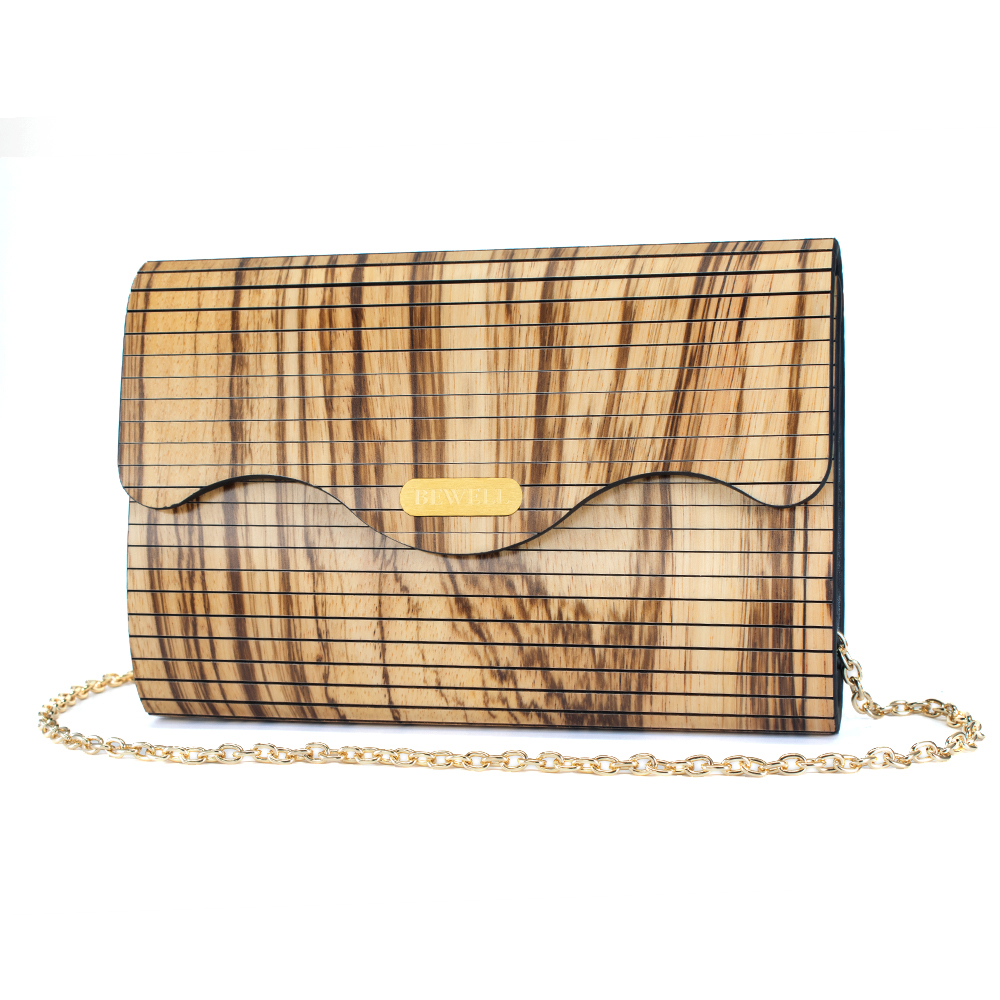 ZS-WB001-B Clutch-Zebra Wood