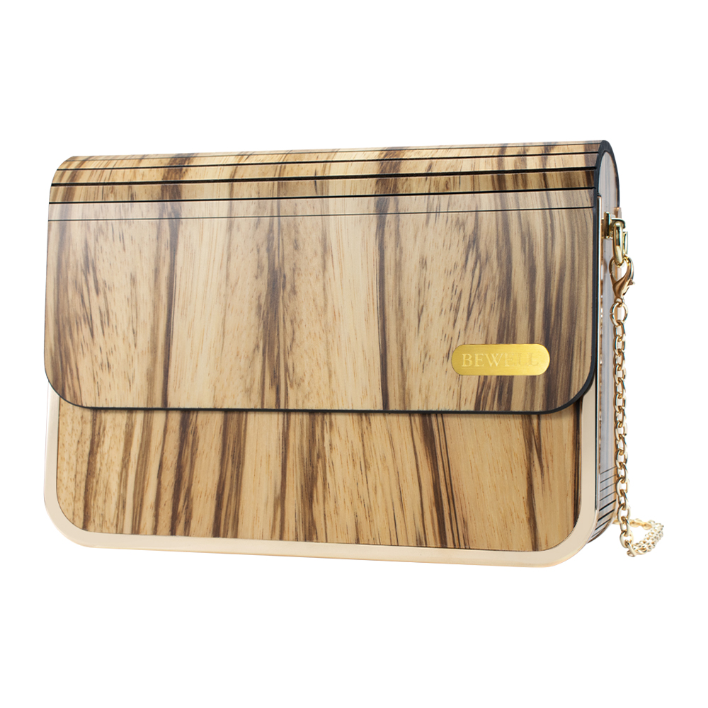 ZS-WB007 Flap Bag-Zebra Wood