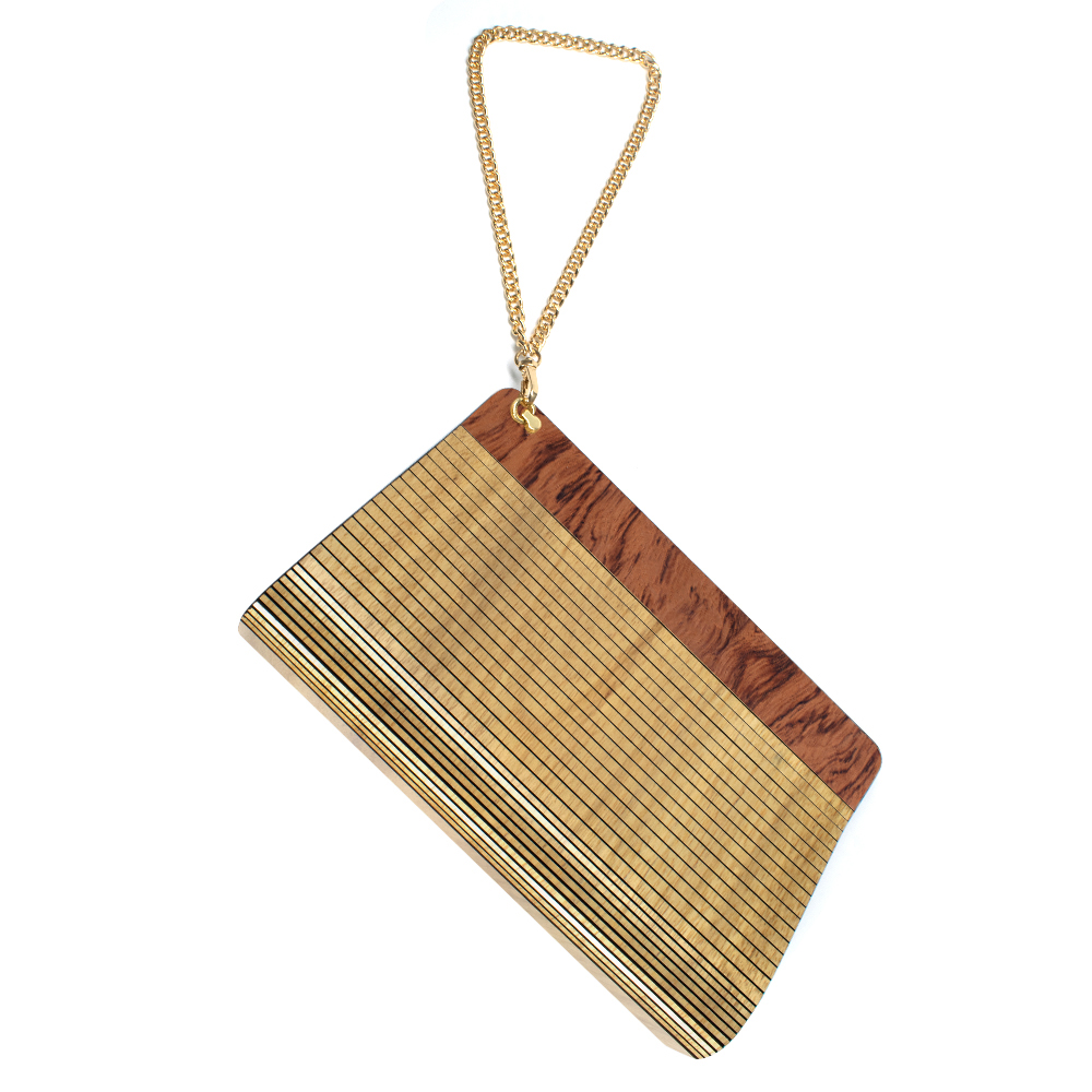 ZS-WB003 Wristlet Bag-Acacia Wood